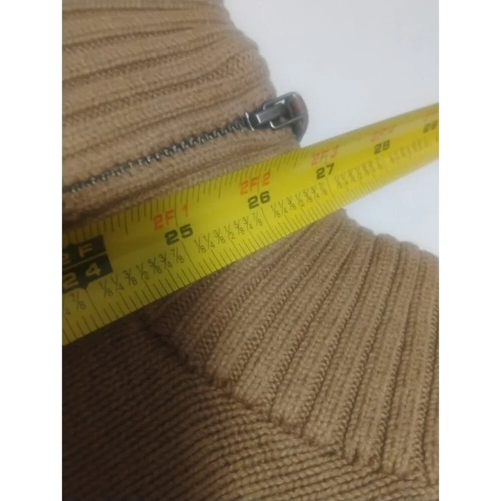 RALPH LAUREN POLO MENS 2XLB HEAVY 100% KNIT COTTON TURTLE NECK ¼ ZIP SWEATER